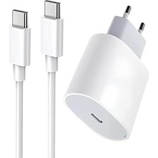 Newpole iPhone 15/15 Plus/15 Pro/15 Pro Max Için Hızlı Şarj Aleti Seti Usb-C 20W Adaptör + Usb-C Kablo iPhone 15/15 Plus/15 Pro/15 Pro Max/ipad Pro/air/mini ile Uyumlu Şarj Aleti