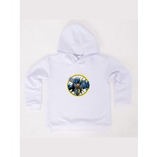 Sedirli Batman Baskılı Kapüşonlu Pamuklu Kumaş Çocuk Sweatshirt