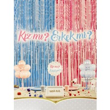 Cinsiyet Belirleme Partisi Kız Mı Erkek Mi Yazılı Kaligrafi Banner