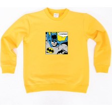 Sedirli Batman Baskılı Pamuklu Kumaş Çocuk Sweatshirt