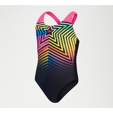Speedo Digital Placement Splashback Çocuk Mayo