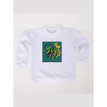 Sedirli Spiderman Baskılı Pamuklu Kumaş Çocuk Sweatshirt