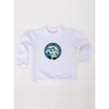 Sedirli Batman Baskılı Pamuklu Kumaş Çocuk Sweatshirt