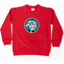 Sedirli Batman Baskılı Pamuklu Kumaş Çocuk Sweatshirt