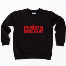Sedirli Batman Baskılı Pamuklu Kumaş Çocuk Sweatshirt