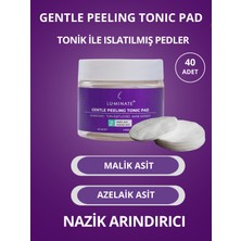 Luminate Gentle Peeling Tonic Pad Cilt Tonu Eşitleyici Nemlendirici Akne Karşıtı Malik ve Azelaik Asit 40 Adet Ped