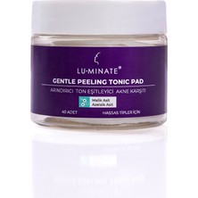 Luminate Gentle Peeling Tonic Pad Cilt Tonu Eşitleyici Nemlendirici Akne Karşıtı Malik ve Azelaik Asit 40 Adet Ped