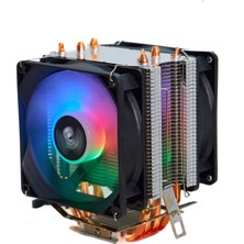 Coldpower 94P2F Işlemci Fanı 4 Bakır Boru Çift Rgb Fan 145 Tdp