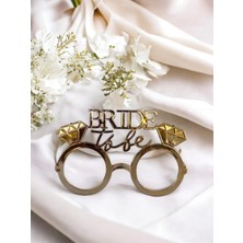 Parti Adresi Bride To Be Bekarlığa Veda Partisi Gözlüğü Tek Taşlı Bride Gözlük Bronz