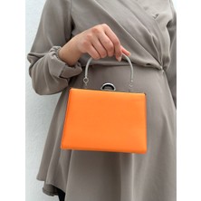 Sh Poly1 Kadın Saten Bej Abiye Clutch Portföy Çanta