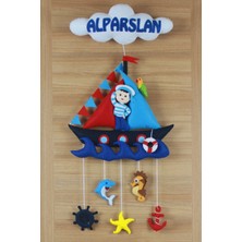 Renkli Hayallerim Alparslan Isimli Denizci Bebek ve Hastane Odası Kapı Süsü