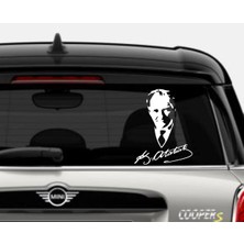 Sticker Usta Mustafa Kemal Atatürk Imzalı Sticker Atatürk Sticker Oto Araba Motosikler Sticker S9