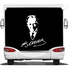 Sticker Usta Mustafa Kemal Atatürk Imzalı Sticker Atatürk Sticker Oto Araba Motosikler Sticker S9