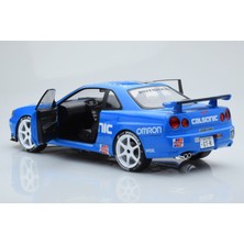 Solido 1:18 Solido 2000 Nissan Skyline Gt-R R34 #12 Calsonic Blue