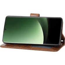 SZY Mall Xiaomi 13 Ultra Manyetik Kapatma Kickstand Kart Tutucu Pu Için Flip Case (Yurt Dışından)