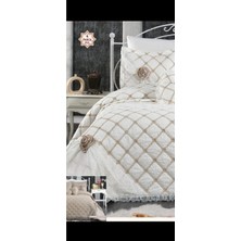 Baladi Home Çeyizlik Yatak Örtüsü ( Set 4 Parçası ) Fransız Dantelli ve Kapitoneli Yüksek Kalite Set Çantada