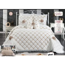 Baladi Home Çeyizlik Yatak Örtüsü ( Set 4 Parçası ) Fransız Dantelli ve Kapitoneli Yüksek Kalite Set Çantada