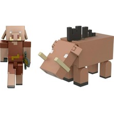 Minecraft 3.25 Figürler Ikili Paket  Piglin Vs. Hoglin HTN18