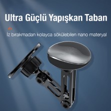 Teknoexpress Magsafe Mıknatıslı 360 ° Dönebilen Ayarlanabilir Araç Içi Torpido Üzeri Telefon Tutucu