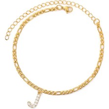 Petek Aksesuar Taşlı Harf Halhal