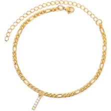 Petek Aksesuar Taşlı Harf Halhal