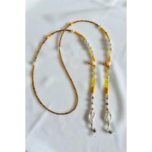 Petek Aksesuar Kadın Tasarım El Yapımı Çiçek Gözlük Zinciri