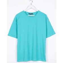 Wzone Beyaz Kadın Basic Oversize Tshirt