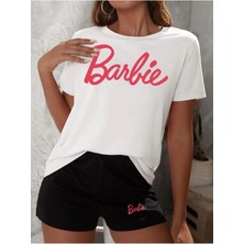 Wzone Barbie Yazılı Oversize Kadın T-Shirt