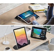 Five-E Apple iPad Pro 11 2024 Manyetik Standlı Darbeye Dayanıklı Shockproof Kalemlikli Kızaklı Hybrid Kılıf A2836 A2837