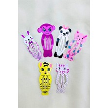 Petek Aksesuar 6 Adet Çocuk Hayvan Figürlü Yan Çıtçıt Toka Seti