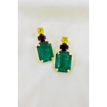 Petek Aksesuar Elegant Taşlı Şık Lüks  Küpe