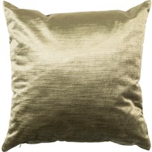 Vanelli Home Nature Parlak Kadife Haki Yeşil 45x45 cm Kare Kırlent Kılıfı