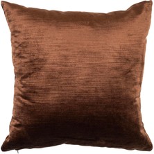 Parlak Kadife Kahverengi 45x45 cm Kare Kırlent Kılıfı