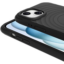 Gpack Apple iPhone 15 Kılıf Magsafeli Airbagli Mat Silikon Hepi Kapak Siyah