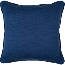 Lacivert Kordonlu 50x50 cm Kare Kırlent Kılıfı
