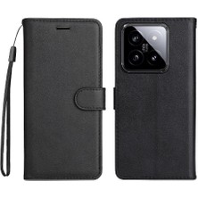 Manyi Mall Xiaomi 14 Için Flip Case Klasik Düz Renk Yüksek Kaliteli Deri Iş (Yurt Dışından)