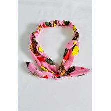 Petek Aksesuar Kumaş Ananas Karpuz Limon Desenli Fiyonk Saç Bandı