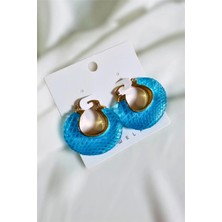 Petek Aksesuar Summer Reçine Halka  Küpe