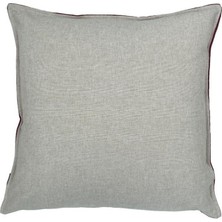 Vanelli Home Kırmızı Çizgili Naturel 50X50 cm Kare Kırlent Kılıfı