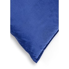 Vanelli Home Saks Mavi Kadife Kulaklı 35X55 cm Dikdörtgen Kırlent Kılıfı