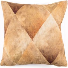 Hardal Kahve Geçişli 50x50 cm Kare Kırlent Kılıfı CVICM1C00X00001001-0301