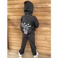 Uslu Kids Taraftar Çantalı Eşofman Takımı Kırmızı