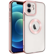 Prolysus Apple iPhone 11 Kılıf Kamera Korumalı Logo Açık Renkli Kenarlı Arkası Şeffaf Silikon Kapak