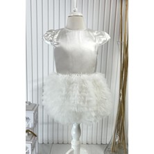 Modaviki Balon Elbise Ekru MDVK124