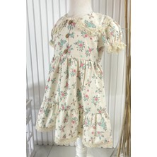 Modaviki Vintage Elbise Bej MDVK130