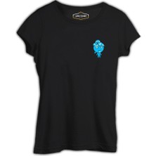 Lord T-Shirt Ateş ve Su - Su Kız Siyah Bayan Tshirt