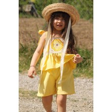 Modaviki Baskı Nakışlı Ikili Takım Sarı MDVK138