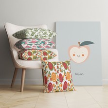 Pegziz Elma Minimalist Kanvas Tablo - Bebek Odası Dekorasyon - Çocuk Odası Tablo