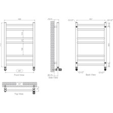 Aeon Tora-Ro Paslanmaz Çelik Havlupan 72 x 50 Parlak