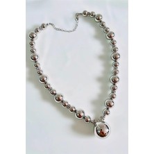 Petek Aksesuar Top Metalize Boncuk Kolye